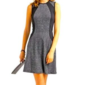 Michael Kors Black and Gray, fit and flare dress.